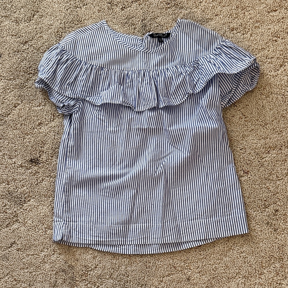 Striped Ruffle Blouse